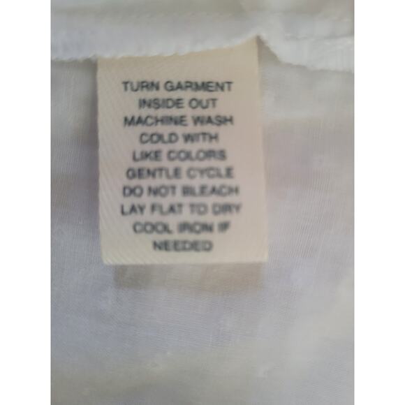 Westbound White Blouse Button Up V Neck 3/4 Sleeves Sz L - Picture 6 of 6